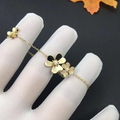 [Rani Jewelry]FRIVOLE GOLD 5 FLOWERS BRACELET