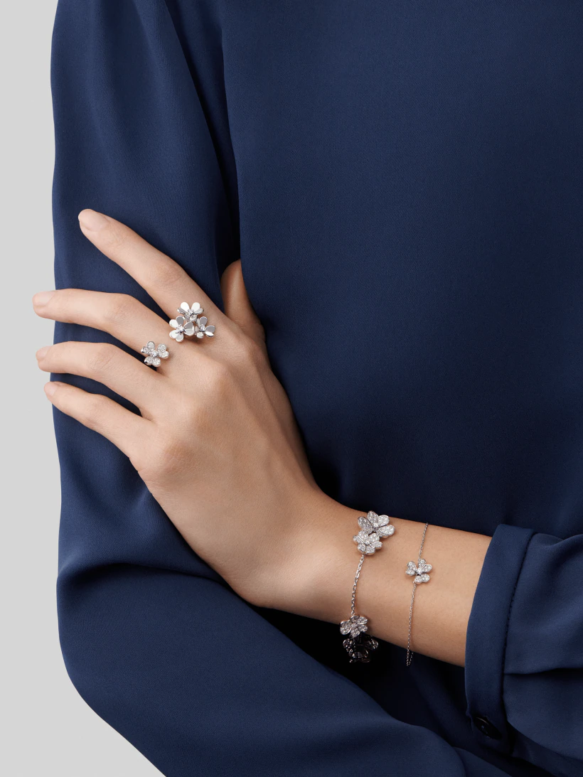 [Rani Jewelry]FRIVOLE SILVER FLOWER DIAMOND BRACELET