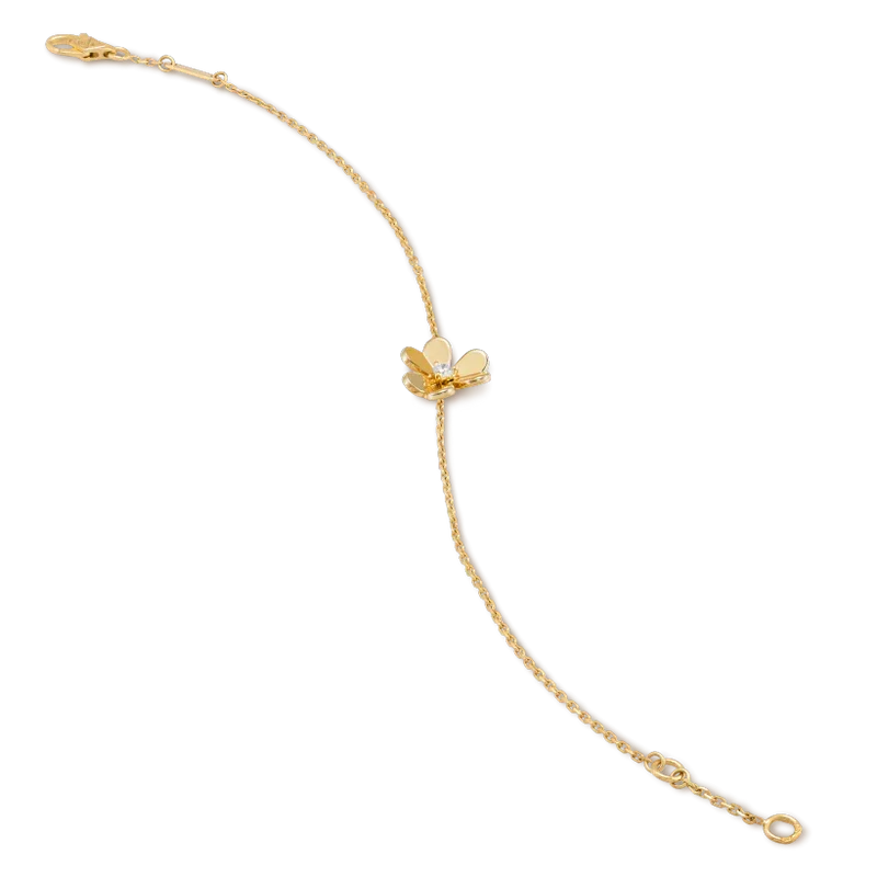 [Rani Jewelry]FRIVOLE GOLD FLOWER PINK MALACHITE BRACELET