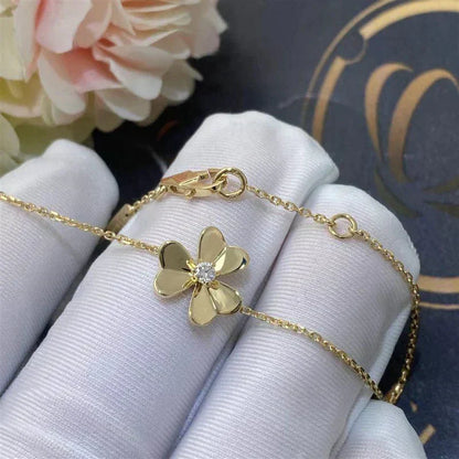 [Rani Jewelry]FRIVOLE GOLD FLOWER PINK MALACHITE BRACELET