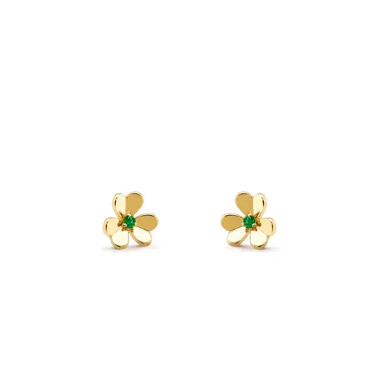 [Rani Jewelry]FRIVOLE  FLOWER MALACHITE EARRINGS