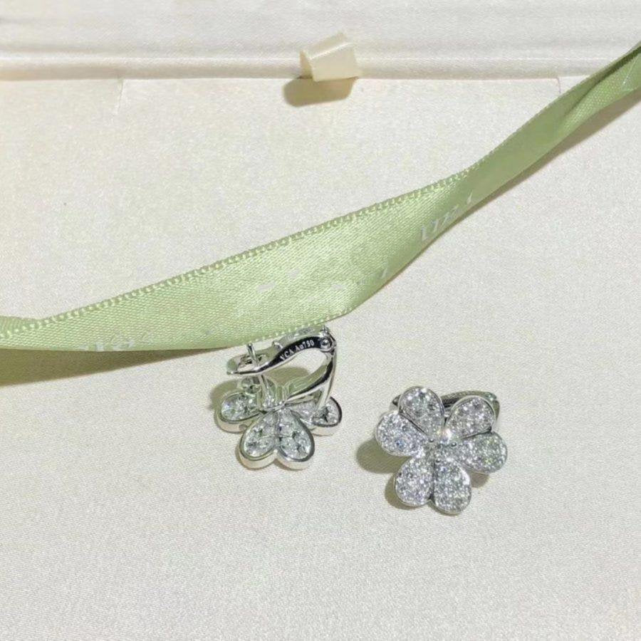 [Rani Jewelry]FRIVOLE SILVER FLOWER DIAMOND EARRINGS