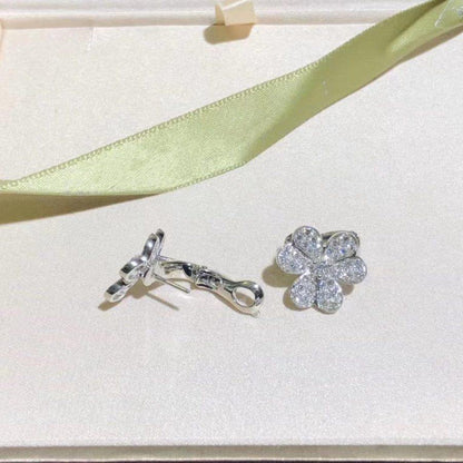 [Rani Jewelry]FRIVOLE SILVER FLOWER DIAMOND EARRINGS