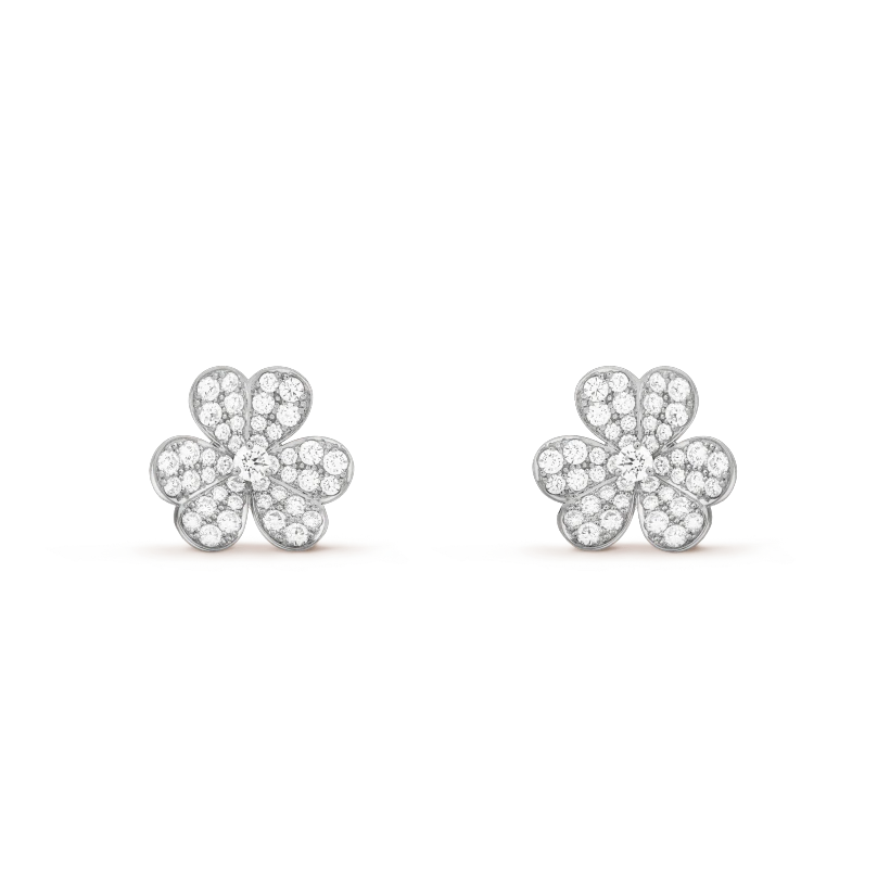 [Rani Jewelry]FRIVOLE SILVER FLOWER DIAMOND EARRINGS