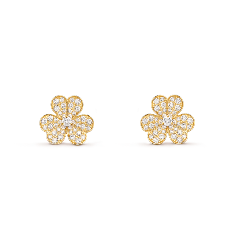 [Rani Jewelry]FRIVOLE GOLD FLOWER DIAMOND EARRINGS