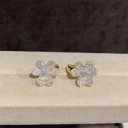 [Rani Jewelry]FRIVOLE GOLD FLOWER DIAMOND EARRINGS