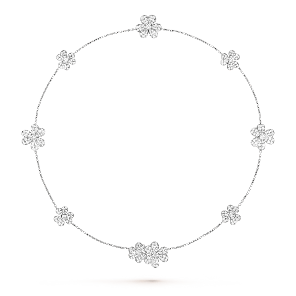 [Rani Jewelry]FRIVOLE SILVER 9 FLOWERS NECKLACE