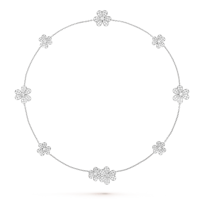 [Rani Jewelry]FRIVOLE SILVER 9 FLOWERS NECKLACE