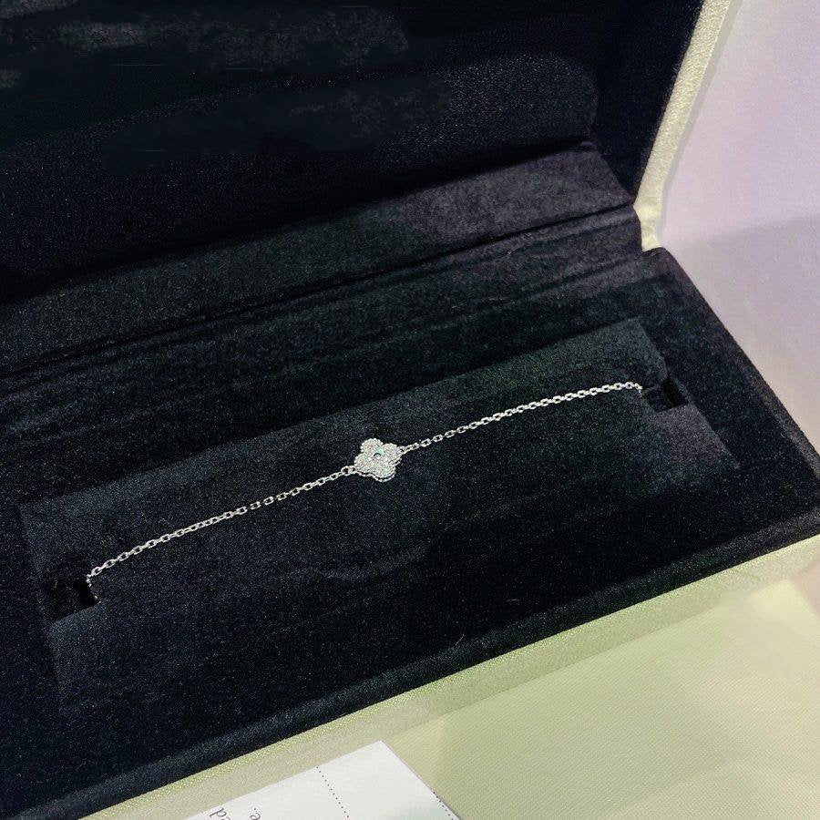 [Rani Jewelry]CLOVER  SINGLE FLOWER BRACELET SILVER