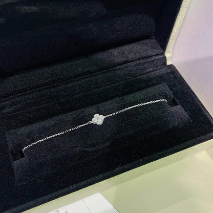 [Rani Jewelry]CLOVER  SINGLE FLOWER BRACELET SILVER