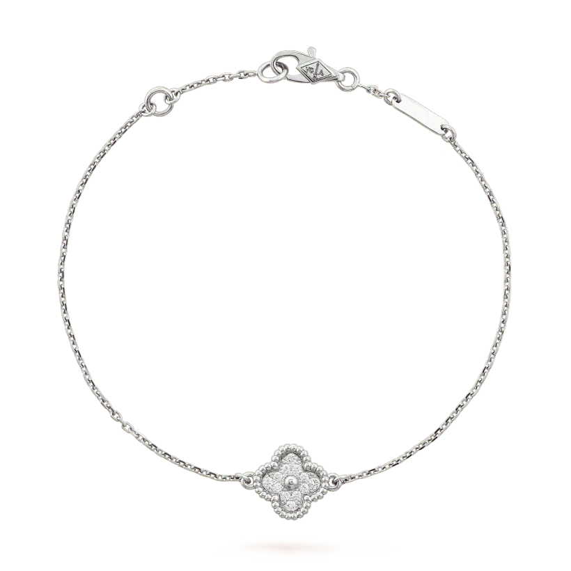 [Rani Jewelry]CLOVER  SINGLE FLOWER BRACELET SILVER