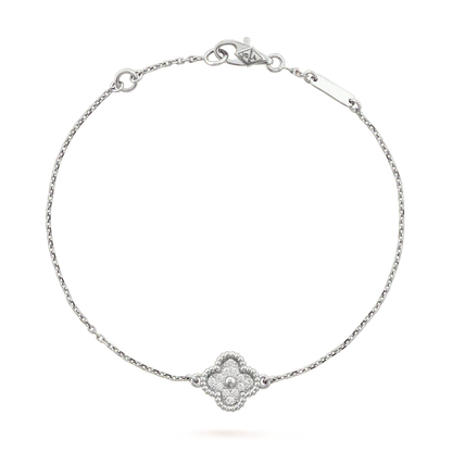 [Rani Jewelry]CLOVER  SINGLE FLOWER BRACELET SILVER