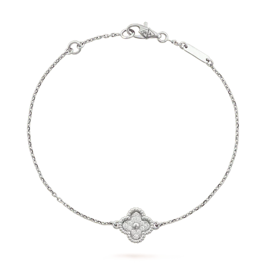 [Rani Jewelry]CLOVER  SINGLE FLOWER BRACELET SILVER