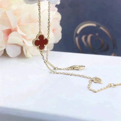 [Rani Jewelry]CLOVER  CARNELIAN SINGLE FLOWER BRACELET