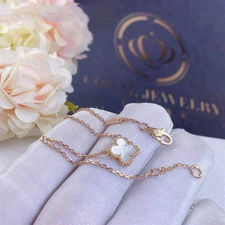 [Rani Jewelry] Clover White Mother-of-Pearl & JUSTE Bracelet Stack Set
