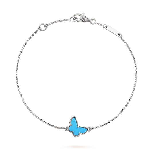 [Rani Jewelry]BUTTERFLY TURQUOISE BUTTERFLY BRACELET SILVER