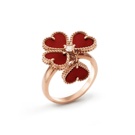 [Rani Jewelry]SWEET CLOVER CARNELIAN RING