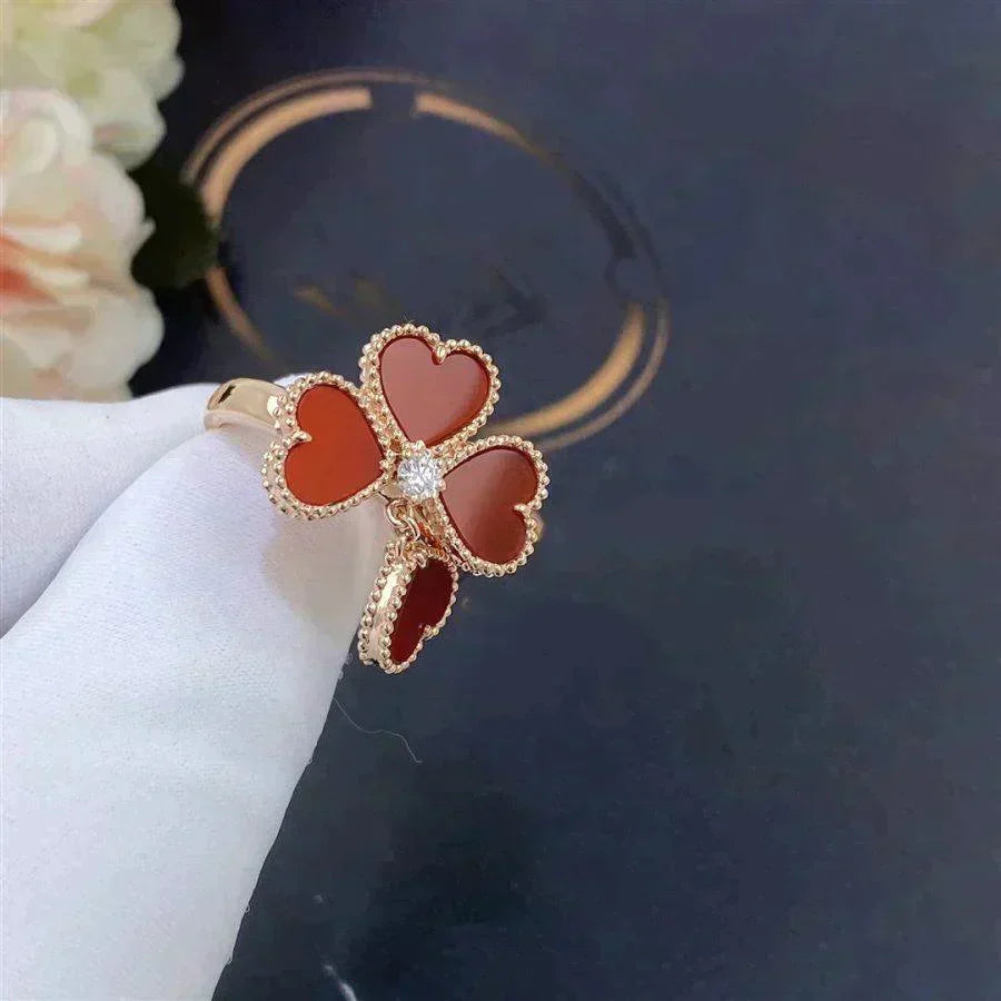 [Rani Jewelry]SWEET CLOVER CARNELIAN RING
