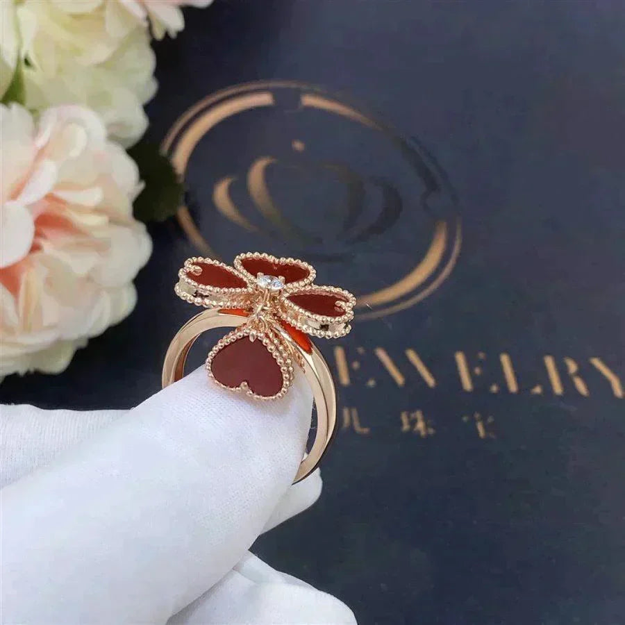 [Rani Jewelry]SWEET CLOVER CARNELIAN RING