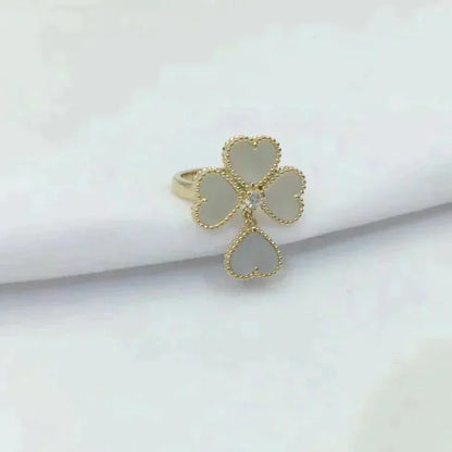 [Rani Jewelry]SWEET CLOVER WHITE MOP RING