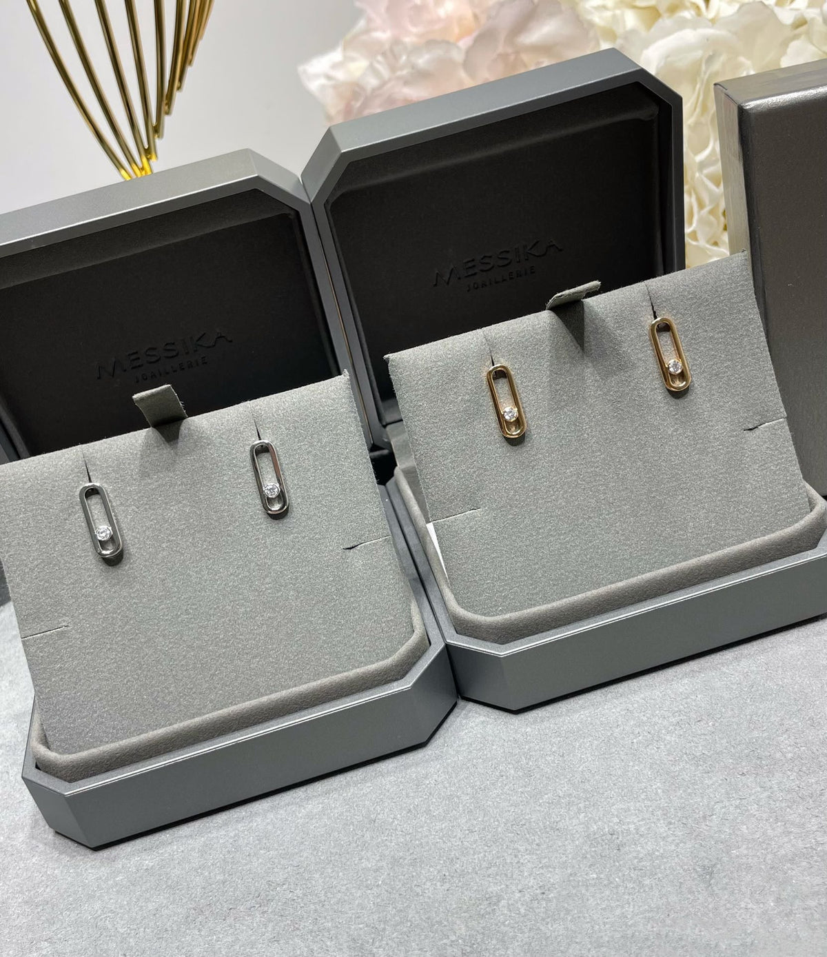 [Rani Jewelry]MOVE UNO SMALL 1 DIAMOND EARRINGS