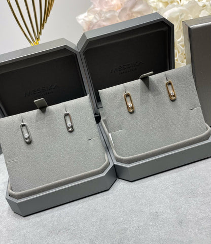 [Rani Jewelry]MOVE UNO SMALL 1 DIAMOND EARRINGS