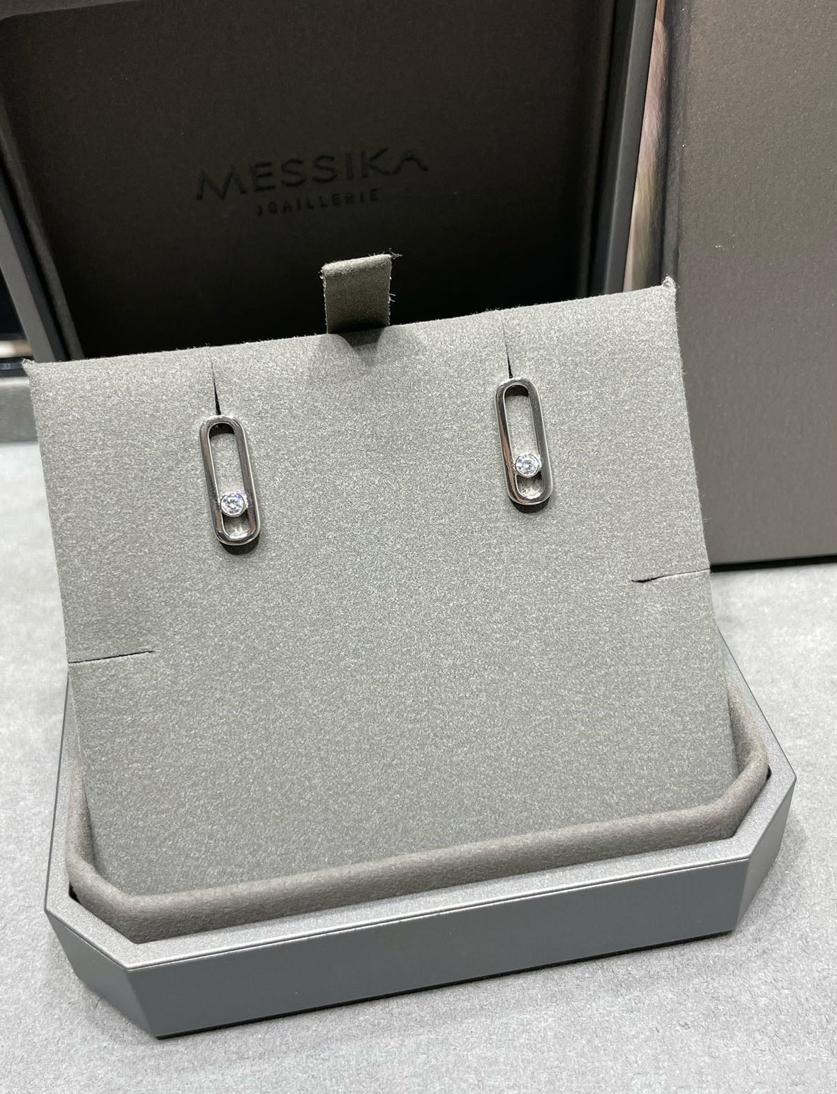 [Rani Jewelry]MOVE UNO SMALL 1 DIAMOND EARRINGS