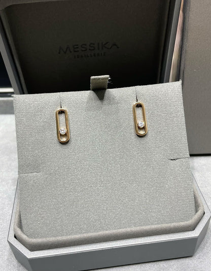 [Rani Jewelry]MOVE UNO SMALL 1 DIAMOND EARRINGS