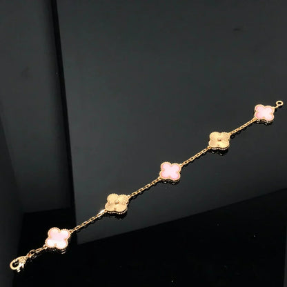 [Rani Jewelry] CLOVER 5 MOTIFS  PINK MOP BRACELET COLLECTION