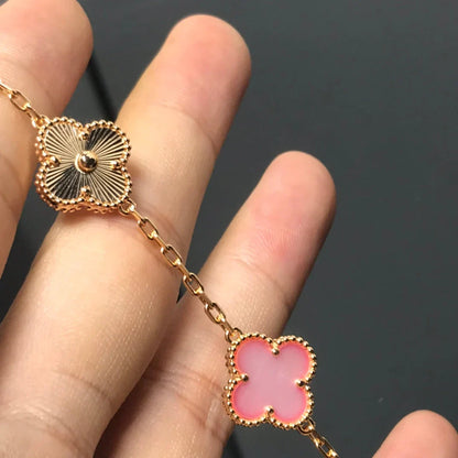 [Rani Jewelry] CLOVER 5 MOTIFS  PINK MOP BRACELET COLLECTION
