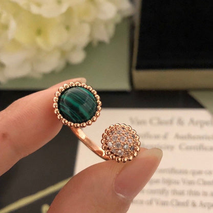 [Rani Jewelry]PERLEE COULEURS DIAMOND ROSE GOLD BETWEEN THE FINGER RING
