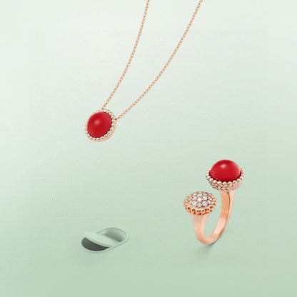 [Rani Jewelry]PERLEE COULEURS DIAMOND ROSE GOLD BETWEEN THE FINGER RING