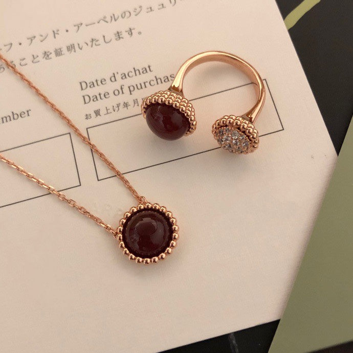 [Rani Jewelry]PERLEE COULEURS DIAMOND ROSE GOLD BETWEEN THE FINGER RING