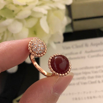 [Rani Jewelry]PERLEE COULEURS DIAMOND ROSE GOLD BETWEEN THE FINGER RING