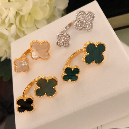 [Rani Jewelry]CLOVER BETWEEN THE FINGER RING