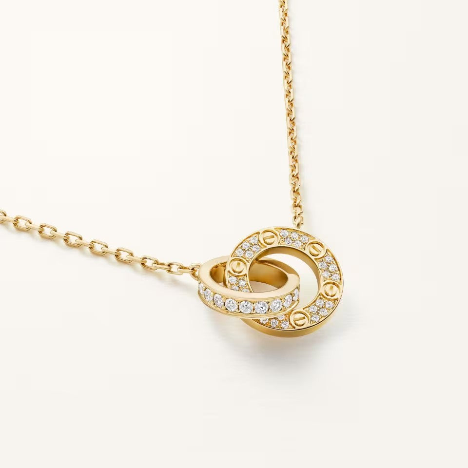 [Rani Jewelry] LOVE  FULL DIAMOND PENDANT NECKLACE