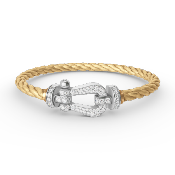 [Rani Jewelry]FORCE LARGE HORSESHOE FULL DIAMOND BRACELET SILVER