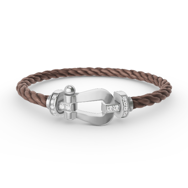 [Rani Jewelry]FORCE LARGE HORSESHOE HALF DIAMOND BRACELET SILVER