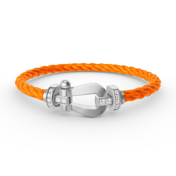 [Rani Jewelry]FORCE LARGE HORSESHOE HALF DIAMOND BRACELET SILVER