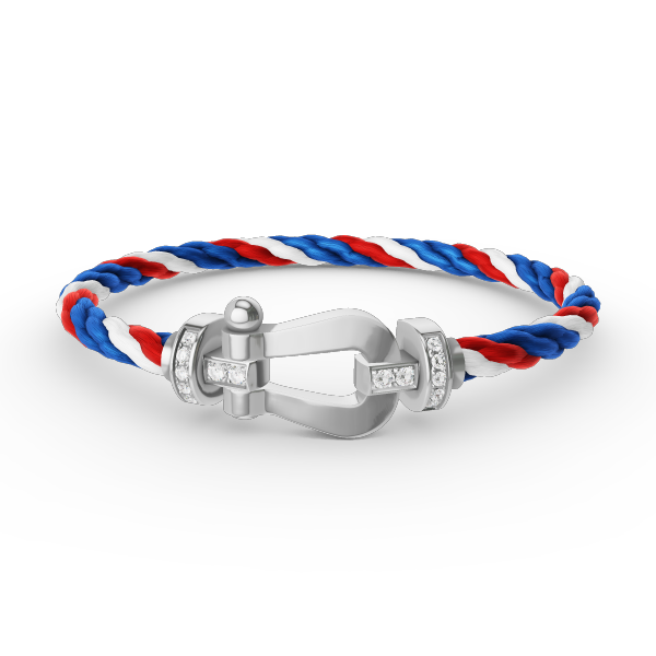 [Rani Jewelry]FORCE LARGE HORSESHOE HALF DIAMOND BRACELET SILVER
