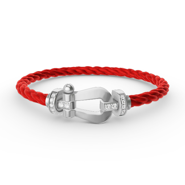 [Rani Jewelry]FORCE LARGE HORSESHOE HALF DIAMOND BRACELET SILVER