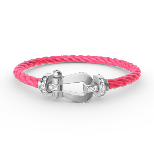 [Rani Jewelry]FORCE LARGE HORSESHOE HALF DIAMOND BRACELET SILVER