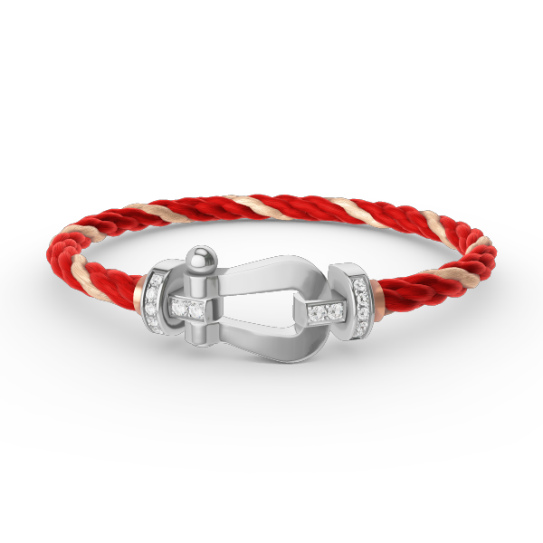 [Rani Jewelry]FORCE LARGE HORSESHOE HALF DIAMOND BRACELET SILVER