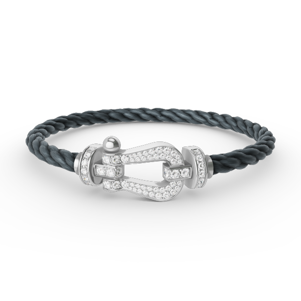 [Rani Jewelry]FORCE LARGE HORSESHOE FULL DIAMOND BRACELET SILVER