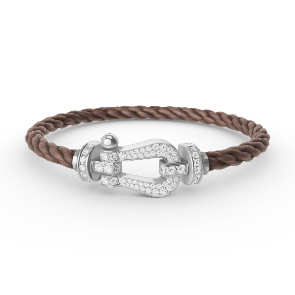 [Rani Jewelry]FORCE LARGE HORSESHOE FULL DIAMOND BRACELET SILVER