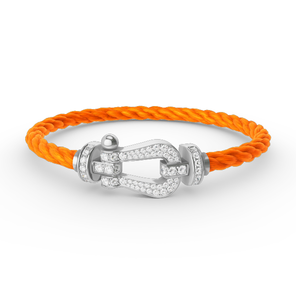 [Rani Jewelry]FORCE LARGE HORSESHOE FULL DIAMOND BRACELET SILVER