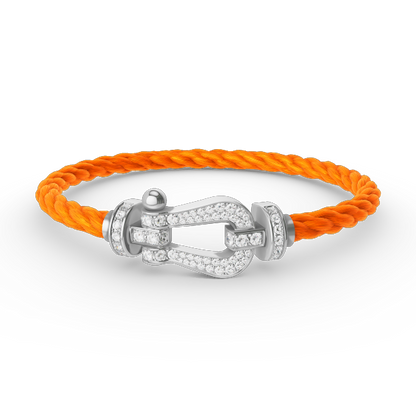 [Rani Jewelry]FORCE LARGE HORSESHOE FULL DIAMOND BRACELET SILVER