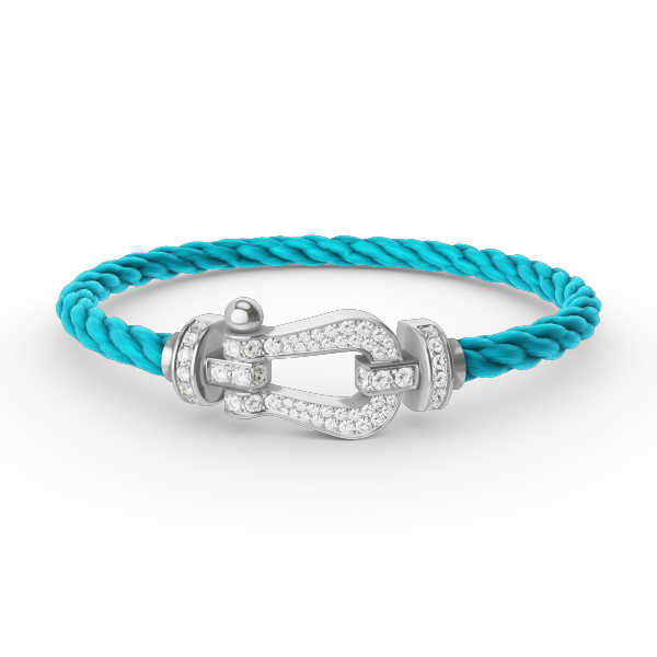 [Rani Jewelry]FORCE LARGE HORSESHOE FULL DIAMOND BRACELET SILVER