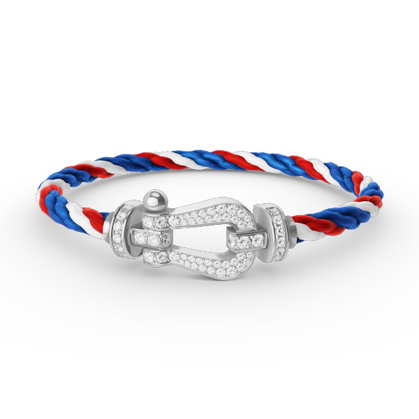 [Rani Jewelry]FORCE LARGE HORSESHOE FULL DIAMOND BRACELET SILVER
