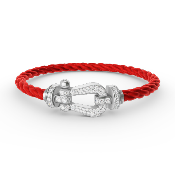 [Rani Jewelry]FORCE LARGE HORSESHOE FULL DIAMOND BRACELET SILVER